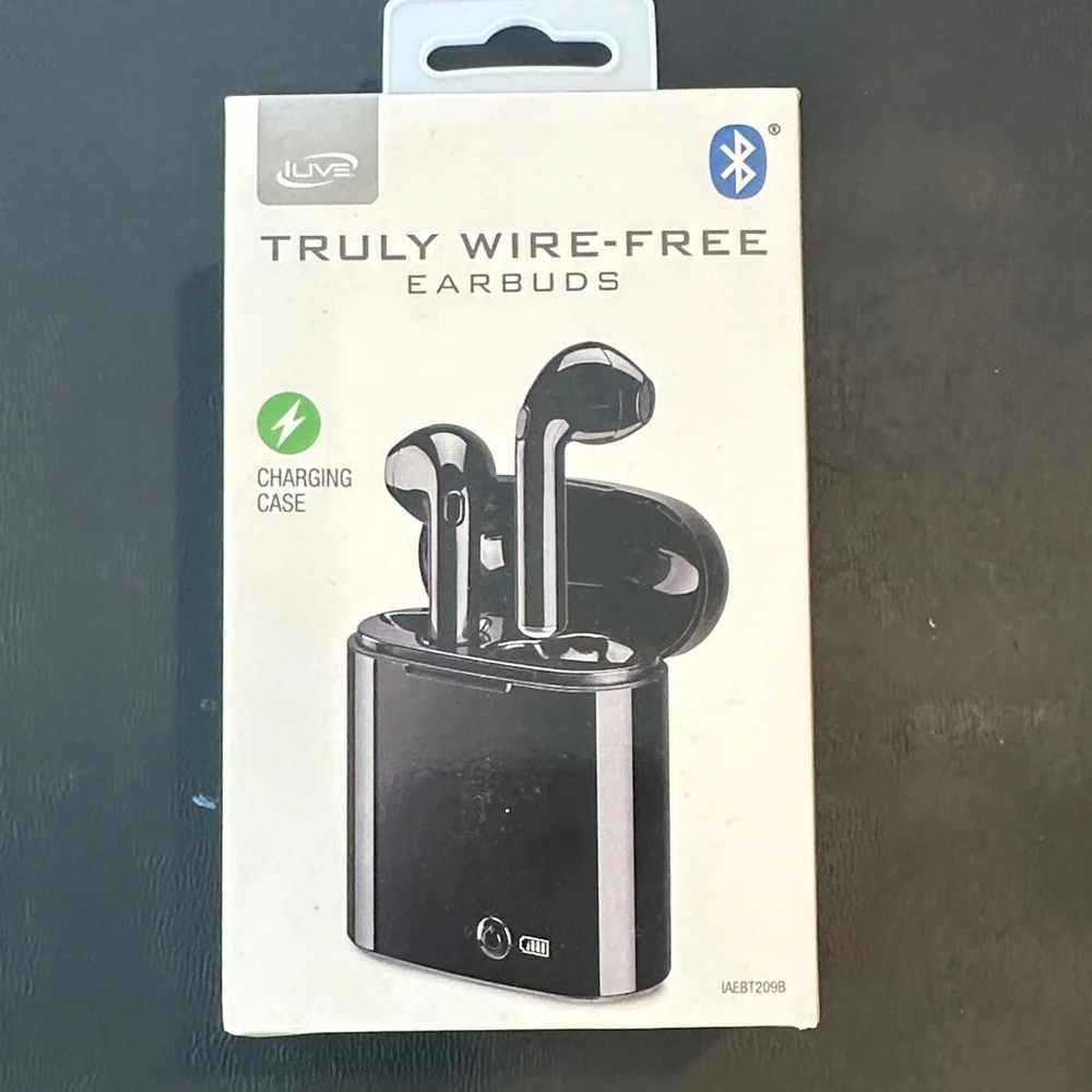 Black Truly Wire-Free Earbuds with Charging Case